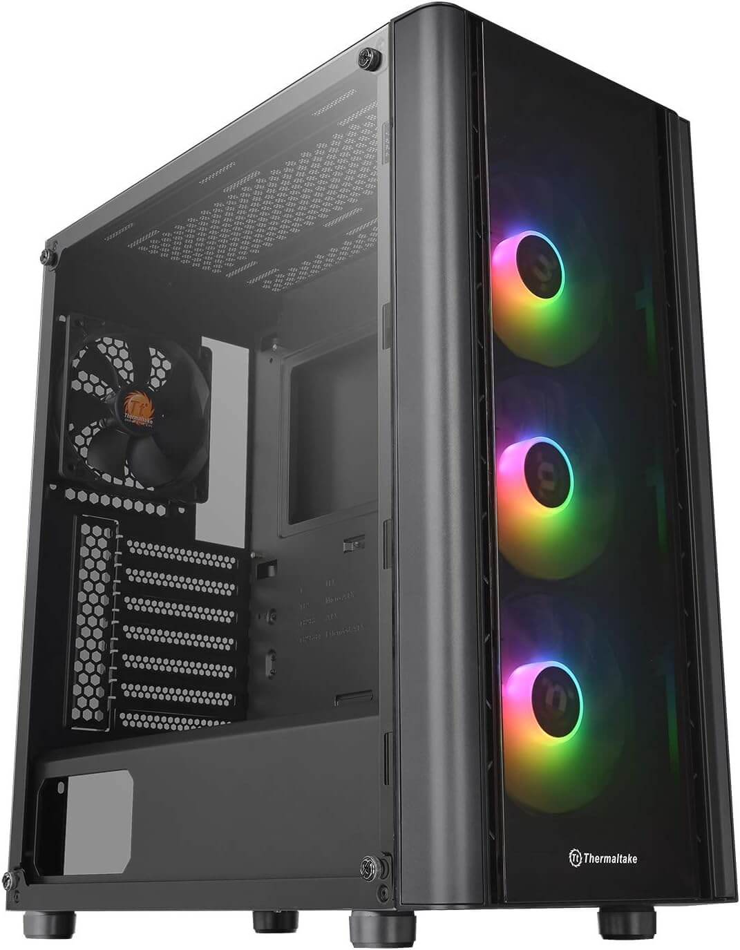 Thermaltake V250 Motherboard Sync ARGB ATX Mid-Tower Chassis with 3 120mm 5V Addressable RGB Fan + 1 Black 120mm Rear