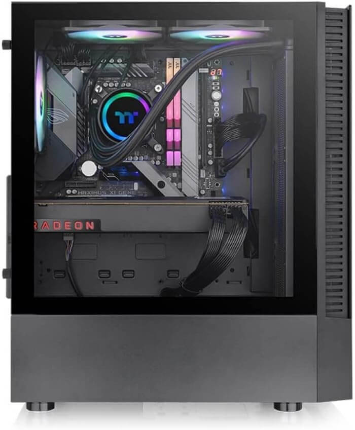 Thermaltake View 200 ARGB Tempered Glass Mid Tower Case Black Edition
