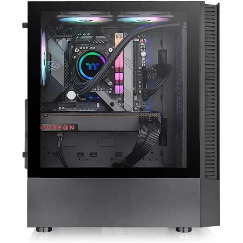 Thermaltake View 200 Plus ARGB Tempered Glass Mid Tower Case Black Edition