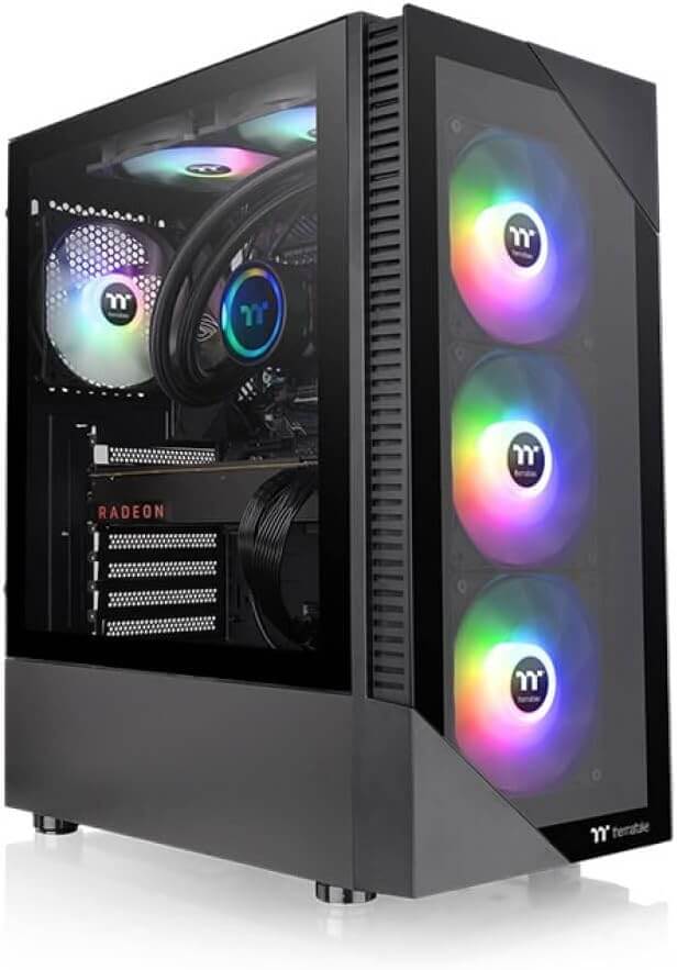 Thermaltake View 200 ARGB Tempered Glass Mid Tower Case Black Edition