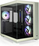 Thermaltake View 380 Matcha Green case illustration for PC Mart gaming PC; installed components specified in description