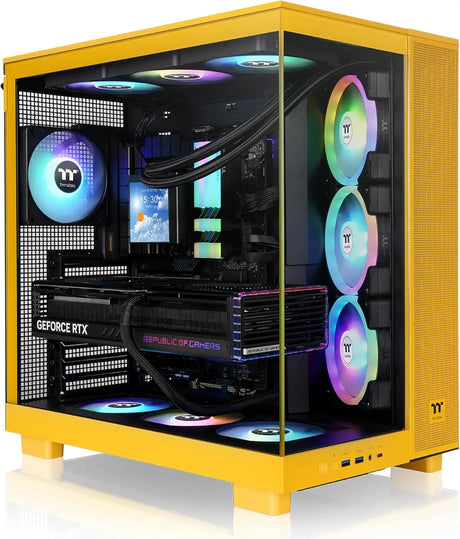 Thermaltake View 380 XL Tempered Glass ARGB Mid Tower Case Bumblebee Edition CA-11E-00M4WN-00