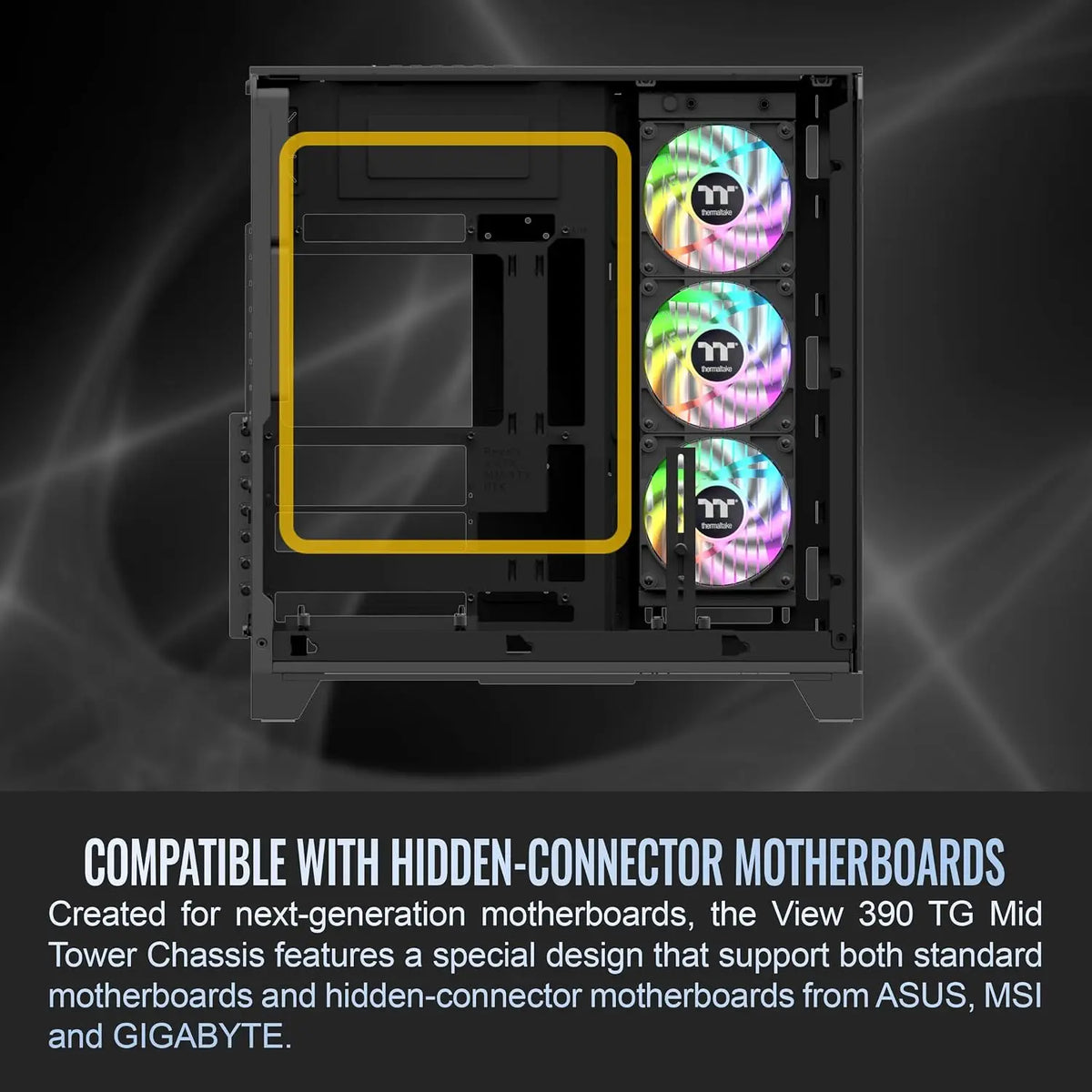Thermaltake View 390 Curved Tempered Glass Mid Tower Case Black Edition