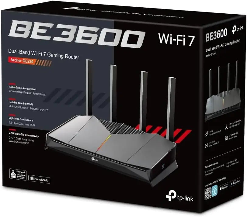 TP-Link Archer GE230 BE3600 Wi-Fi 7 Gaming Router 2.5Gbps Game Boost