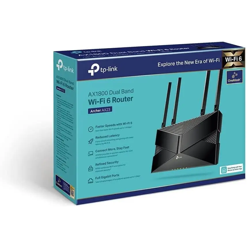 TP-Link AX1800 Dual-Bank WiFi 6 Router up to 1.8 Gbps 4 High-Performance Antennas & Beamforming Gigabit Ports Parental