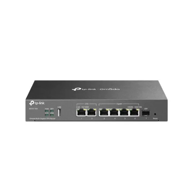 TP-Link ER707-M2 Omada Multi-Gigabit VPN Router 2x 2.5Gbps RJ45 5x Gigabit (1xSFP + 4x RJ45) Load Balance 1x USB High