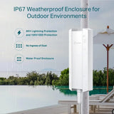 TP-Link Omada AX3000 Indoor/Outdoor Wi-Fi 6 Access Point Wireless Seamless Roaming Long-Range Coverage Mesh IP67 6KV