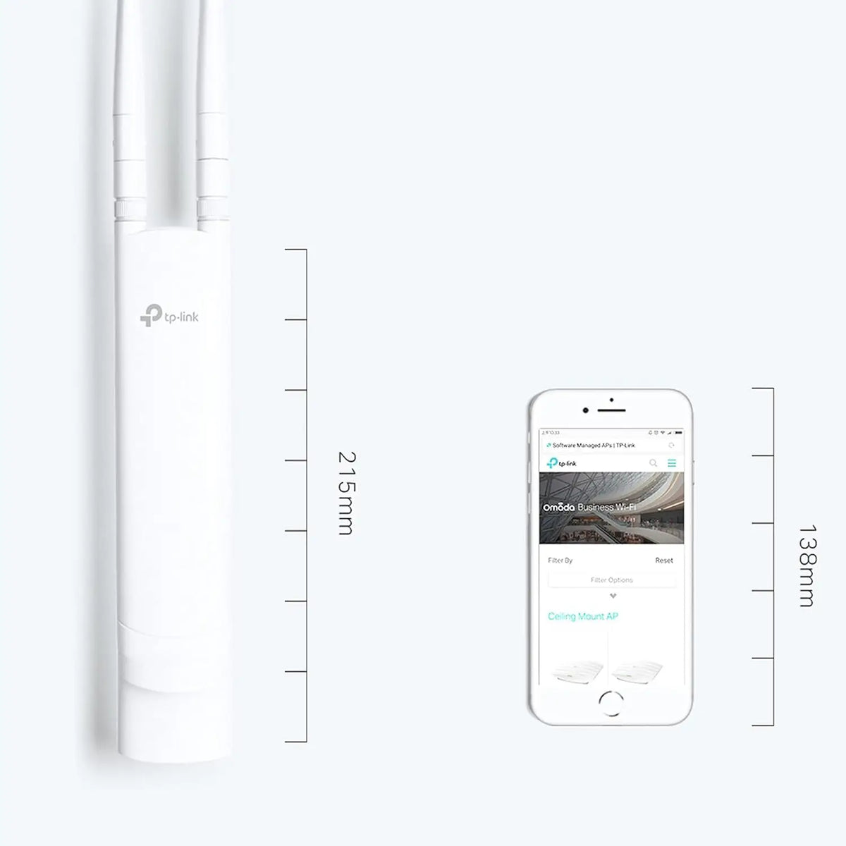 TP-Link Omada N300 Outdoor Single_Band Wireless N Access Point 300Mbps Wi-Fi Waterproof Dustproof Lightening Protection