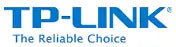 Tp-link router with blue and white logo.