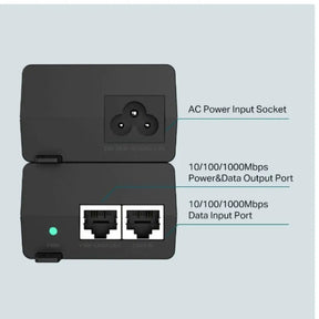 TP-Link TL-POE160S Omada PoE+ Injector 2 Gigabit Ports 802.3af/at Integrated Power Supply Wall Mountable Plug & Play