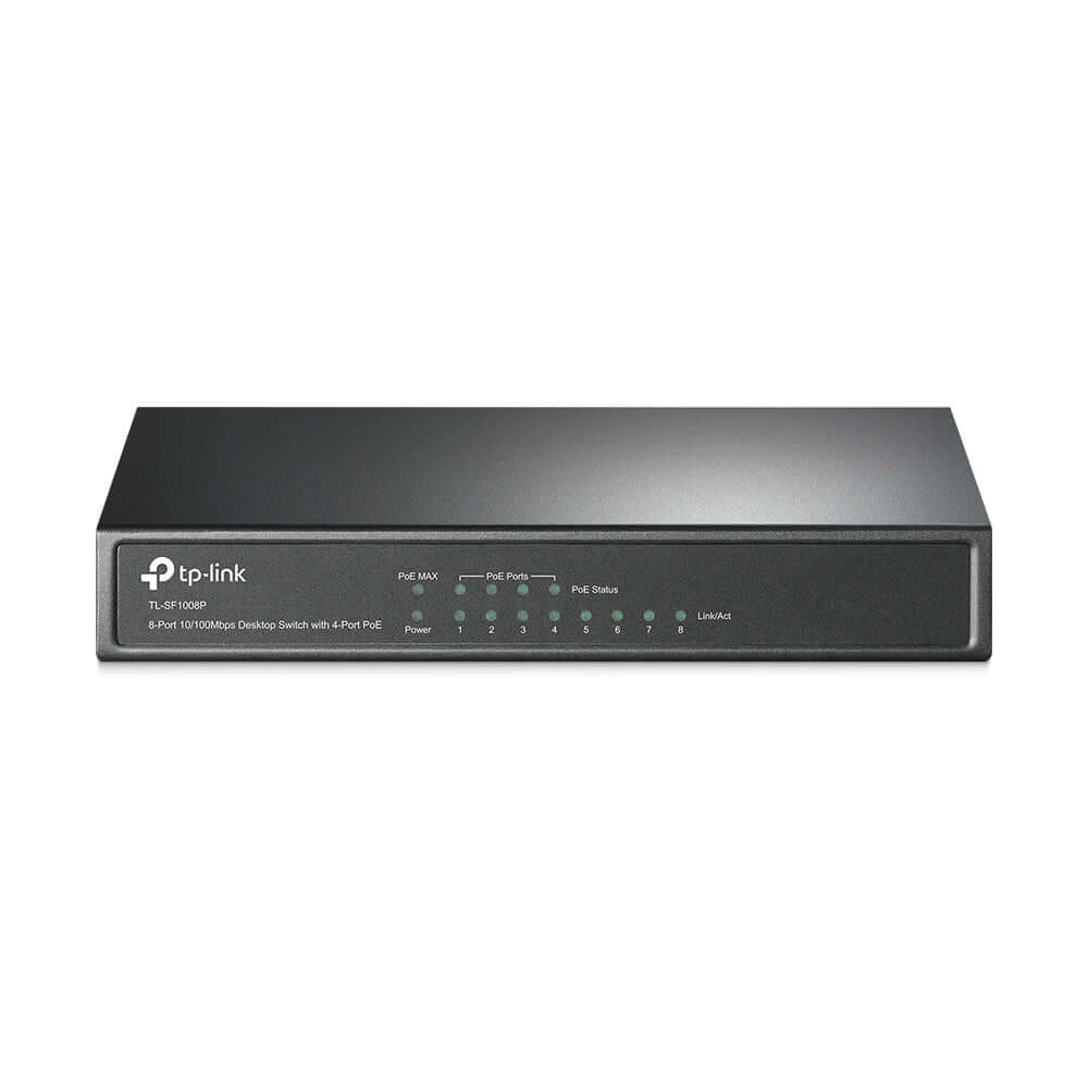 TP-Link TL-SG108PE 8-Port Gigabit Easy Smart Switch with 4-Port PoE, 55W IEEE 802.3af, Fanless, VLAN Features