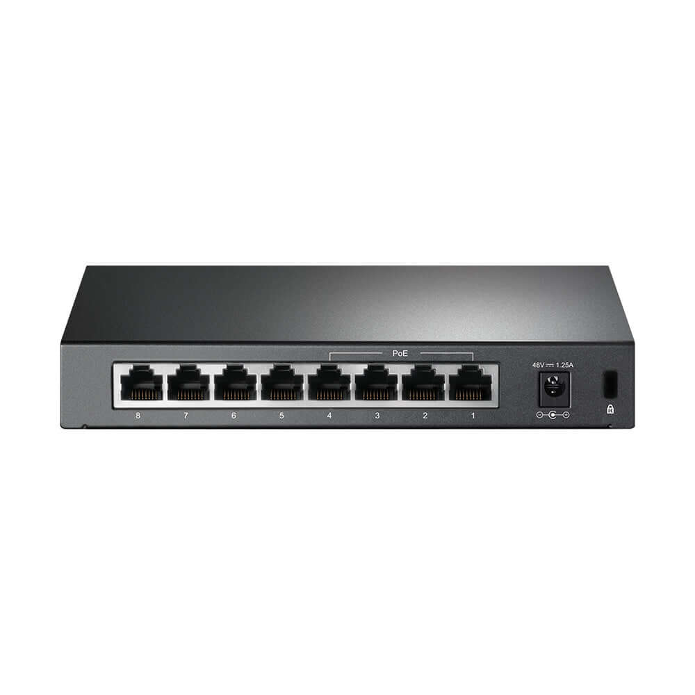 TP-Link TL-SG108PE 8-Port Gigabit Easy Smart Switch with 4-Port PoE, 55W IEEE 802.3af, Fanless, VLAN Features