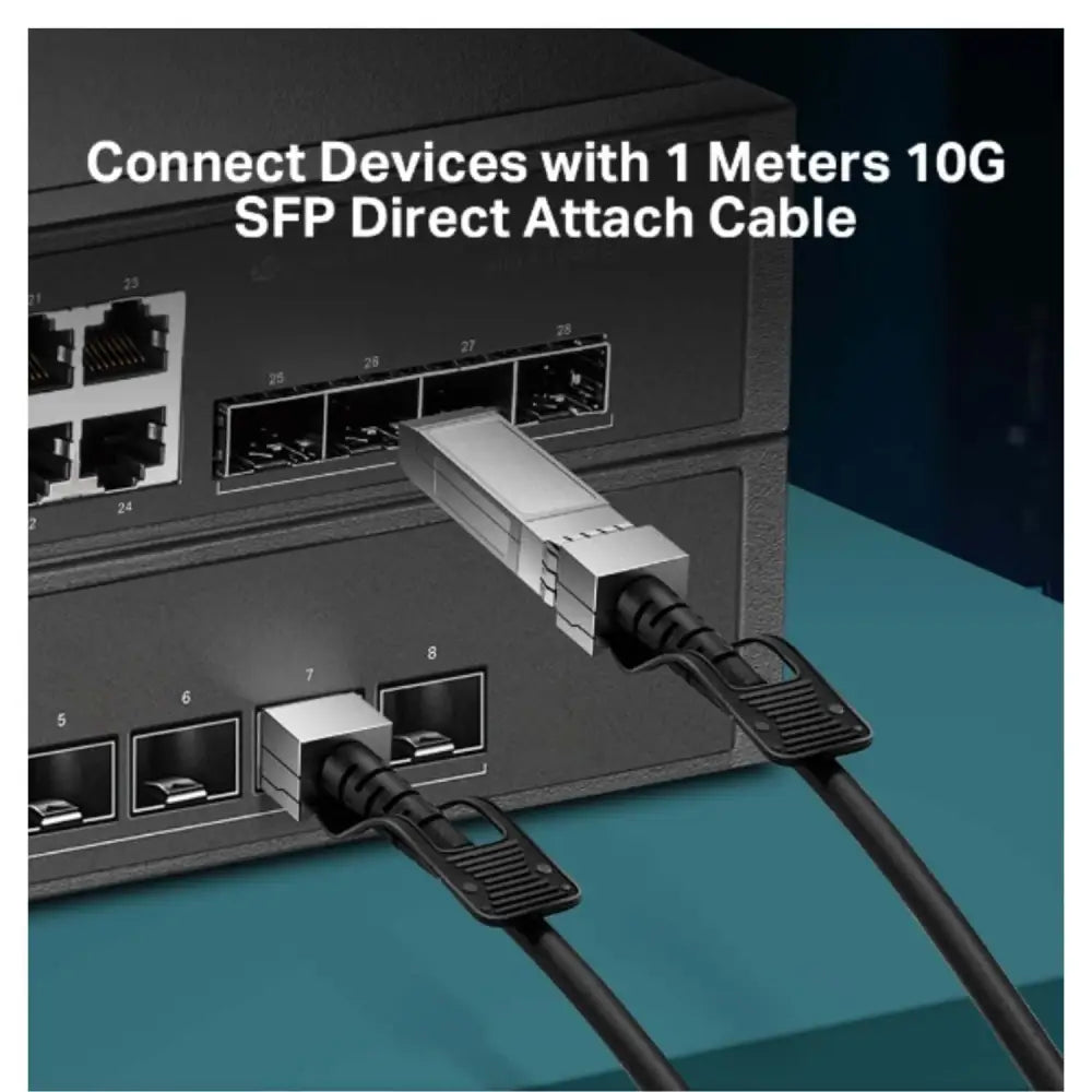 TP-Link TL-SM5220-1M 1 Meter 10G SFP+ Direct Attach Cable Drives 10 Gigabit Ethernet Connector on Both Sides (Replaces