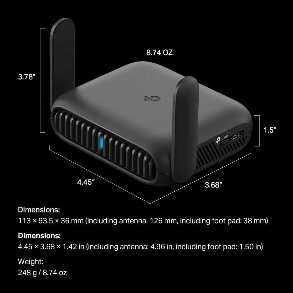 TP-Link TL-WR3602BE BE3600 Wi-Fi 7 Travel Router 2.5Gbps VPN WireGuard