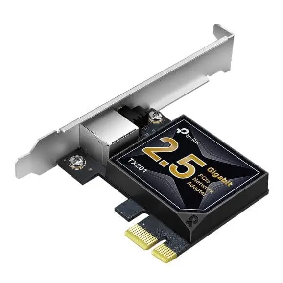 TP-Link TX201 2.5 Gigabit PCI-e Express Card Network Adapter Low-Profile & Full-Height Brackets 1× PCI 2.1 x 1 RJ45