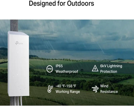 TP-Link Wireless Bridge 5 GHz 867 Mbps Long-Range Indoor/Outdoor Access Point Up to 5km 3 x Gbps Ethernet ports 12V