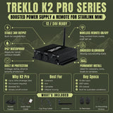 TREKLO K2 Boosted Power Supply and Remote for Starlink Mini