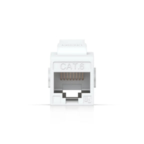 Ubiquiti Cat6 Keystone Coupler 12-Pack White Pass-Through For Connecting Pre-Terminated Ethernet Cables Seamlessly