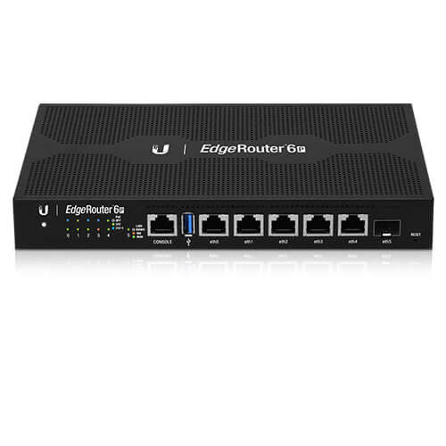 Ubiquiti EdgeRouter 6 - 5-Port Gigabit Router 1 SFP Ports- 24v Passive PoE Out (All Ports) - 1GHz Quad Core Processor