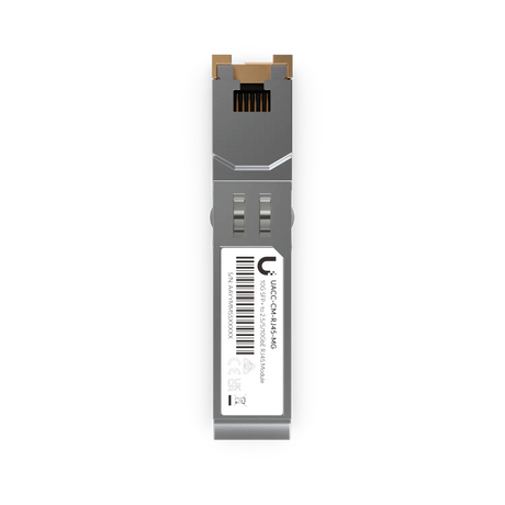 Ubiquiti SFP+ to RJ45 Transceiver Module 1/2.5/5/10GBase-T Copper 1/2.5/5/10 Gbps Throughput Supports Up To 100m