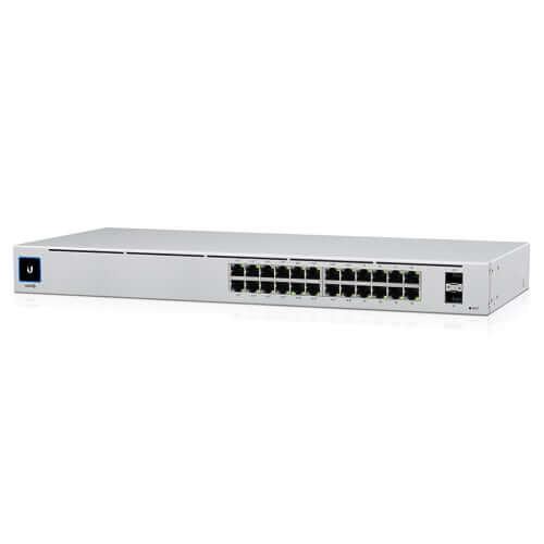 Ubiquiti UniFi 24 Port Managed Gigabit Switch 16x PoE+ Ports 8x Gigabit Ethernet Ports 2xSFP - 95W - Touch Display