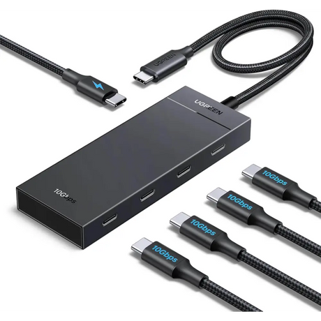 UGREEN 10Gbps USB C Hub with 100W PD Powered Type Splitter 4 3.2 Gen 2 Ports Multiport Adapter Extender Compatible PC