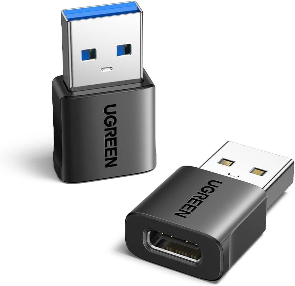 UGREEN 10Gbps USB to USB C Adapter 2 Pack Type C Female to A Male Adaptor Fast Charge and Sync Converter Compatible