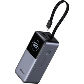 UGREEN 130W Power Bank 20000mAh Portable Charger Fast Charging 3-Way Nexode Battery Pack with Built-in USB C Cable 80W