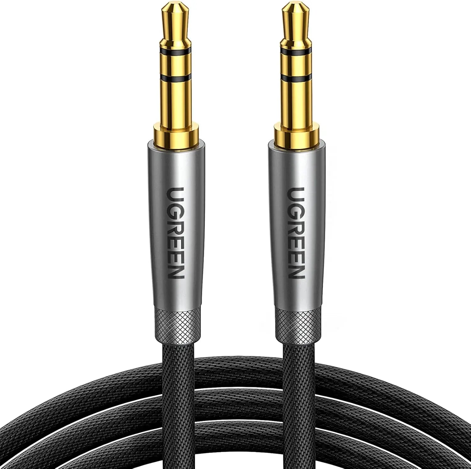 UGREEN 3.5mm Audio Cable Nylon Braided Aux Cord Male to Stereo Hi-Fi Sound Auxiliary for Headphones Car Home Stereos