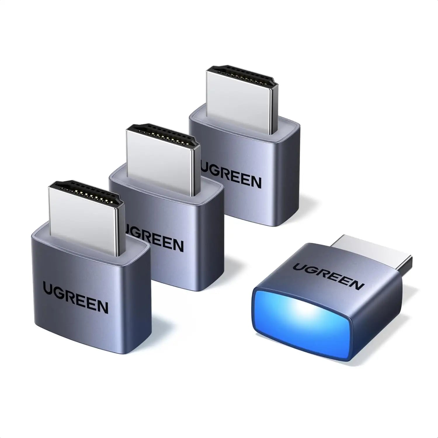 UGREEN 4 Pack HDMI Dummy Plug 4K@60Hz 2K@30Hz 1080P@120Hz EDID Emulator Virtual Monitor Headless Adapter for Remote PC