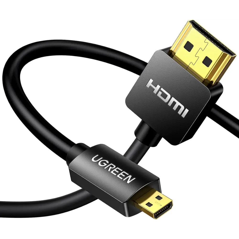 UGREEN 4K@60Hz Micro HDMI to 2.0 Cable 1M High-Speed Support 3D HDR ARC Ethernet Audio Return Compatible with Raspberry