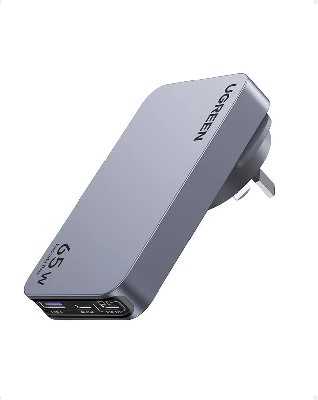 UGREEN 65W Travel Charger Ultra-Slim USB C Nexode Pro 3-Port GaN Adapter with US/UK/EU/AU Plug for iPhone 17 Max