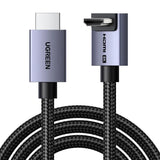 UGREEN 8K 10K HDMI Cable 90 Degree 1M 48Gbps Ultra High Speed Right Angle 2.1 Braided Cord 4K@240Hz 8K@60Hz HDCP