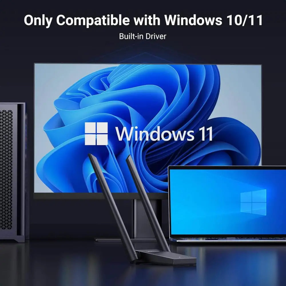 UGREEN AX1800 WiFi 6 Adapter Dual Band USB 3.0 with 5dBi High Gain Double Antennas Wireless Dongle Network Adapters