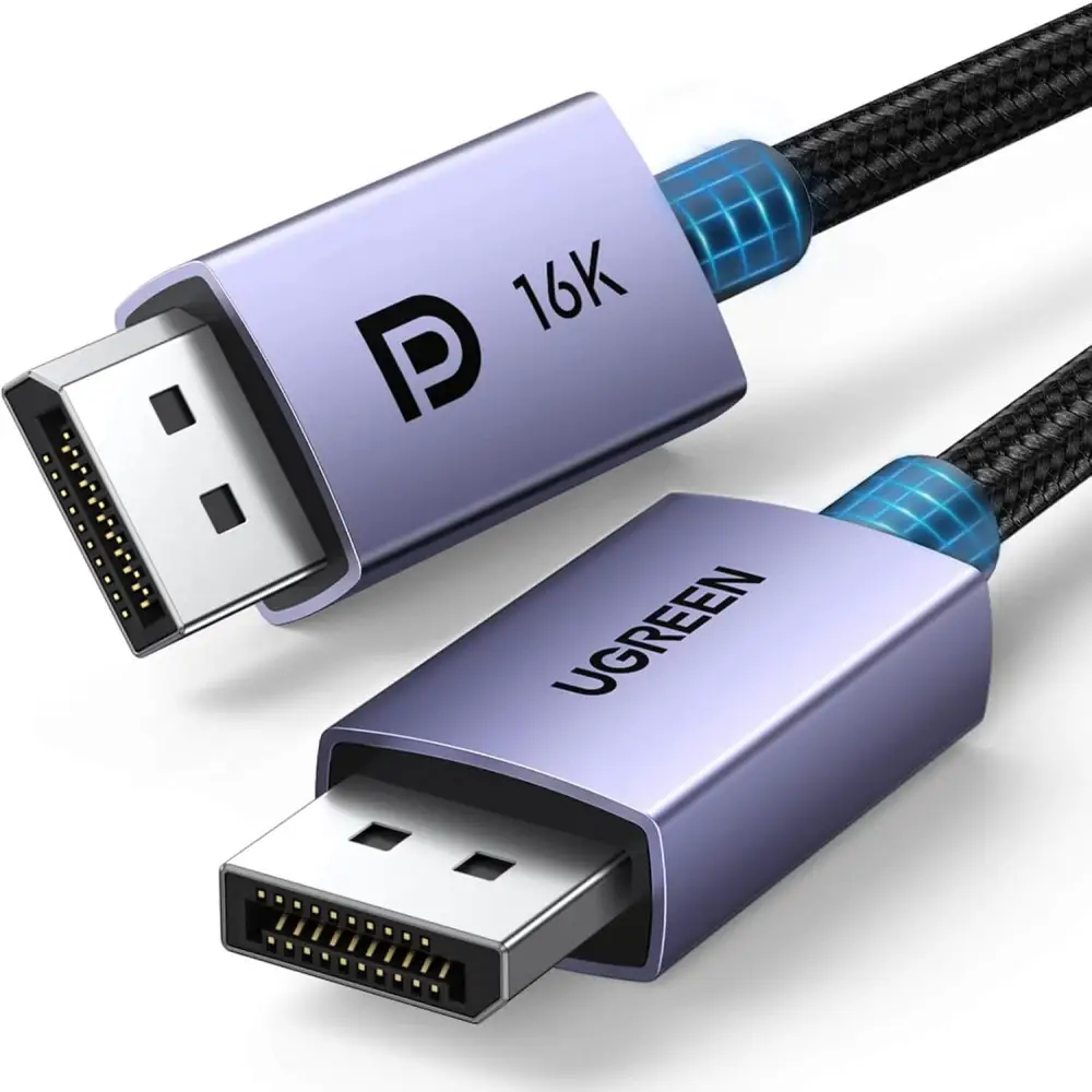UGREEN Displayport 1.4Cable 3M DP to Male Cord 40Gbps Support 16K@30Hz 8K@240Hz 4K@240Hz Nylon Braided HDR HDCP DSC