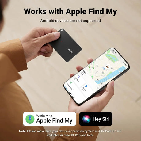 UGREEN FineTrack Slim Rechargeable Bluetooth Finder for Apple Find My | 1.7mm Ultra-Slim Wallet IP68 Waterproof Tracker