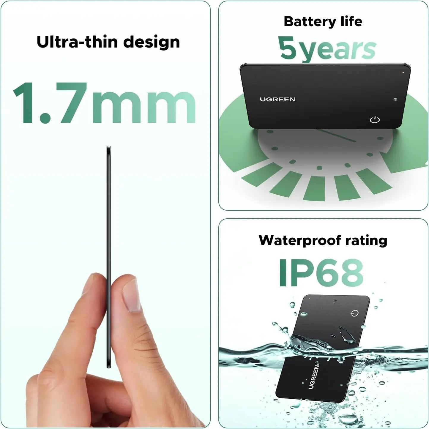 UGREEN FineTrack Slim Smart G Bluetooth Tracker (Android Only)