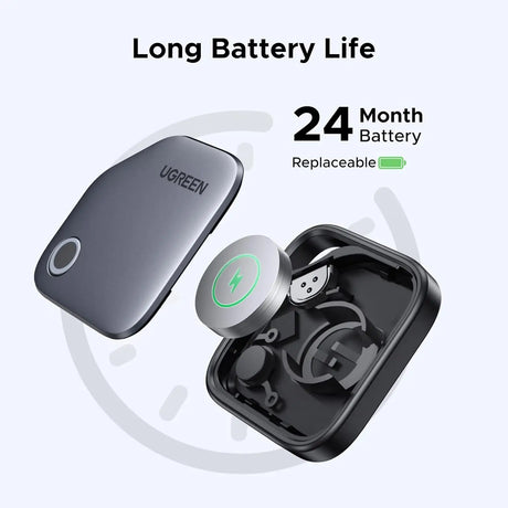 UGREEN FineTrack Smart Finder Bluetooth Tracker Tag 2-Year Replaceable Battery Compatible with Apple Find My (iOS only)