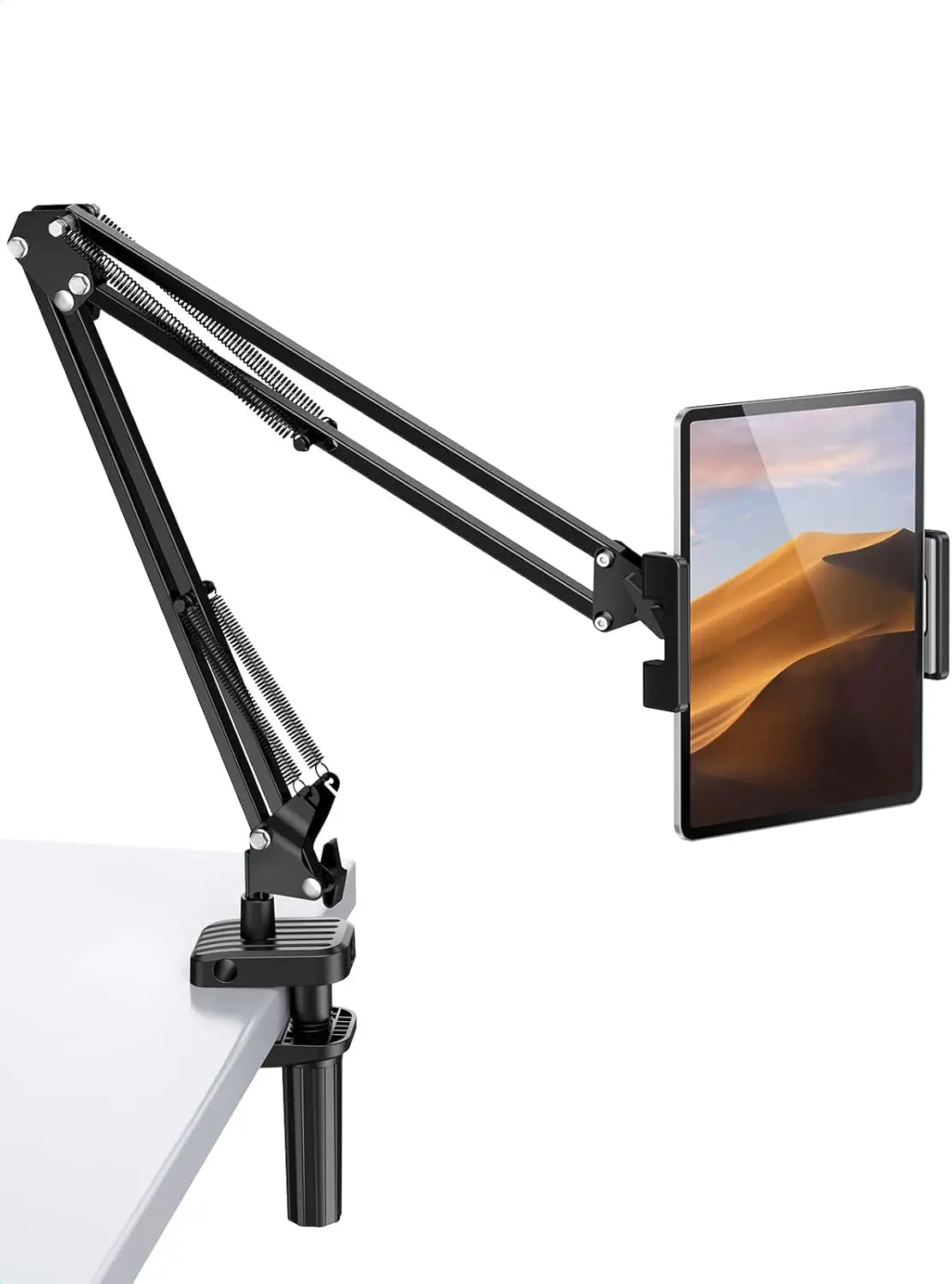 UGREEN Gooseneck Tablet Holder Long Aluminum Arm Adjustable Phone Stand Sturdy Clamp Flexible Mount for Bed Compatible