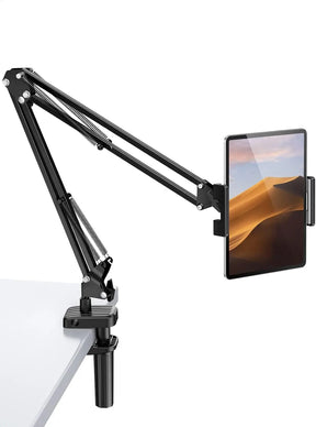 UGREEN Gooseneck Tablet Holder Long Aluminum Arm Adjustable Phone Stand Sturdy Clamp Flexible Mount for Bed Compatible