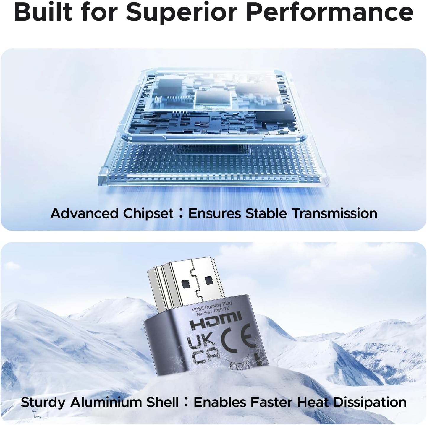 UGREEN HDMI Dummy Plug 4K@60Hz 2K@60Hz 1080P@120Hz EDID Emulator Virtual Monitor Headless Adapter for Remote PC