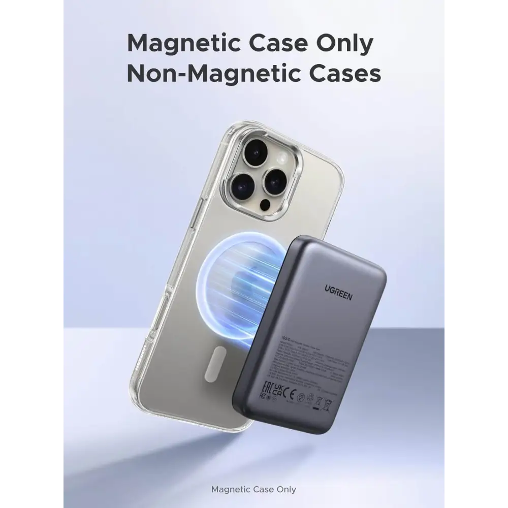 UGREEN Magsafe Bank 10000mAh Wireless Portable Charger 20W PD Fast Charging Magnetic Battery Pack Powerbank Compatible