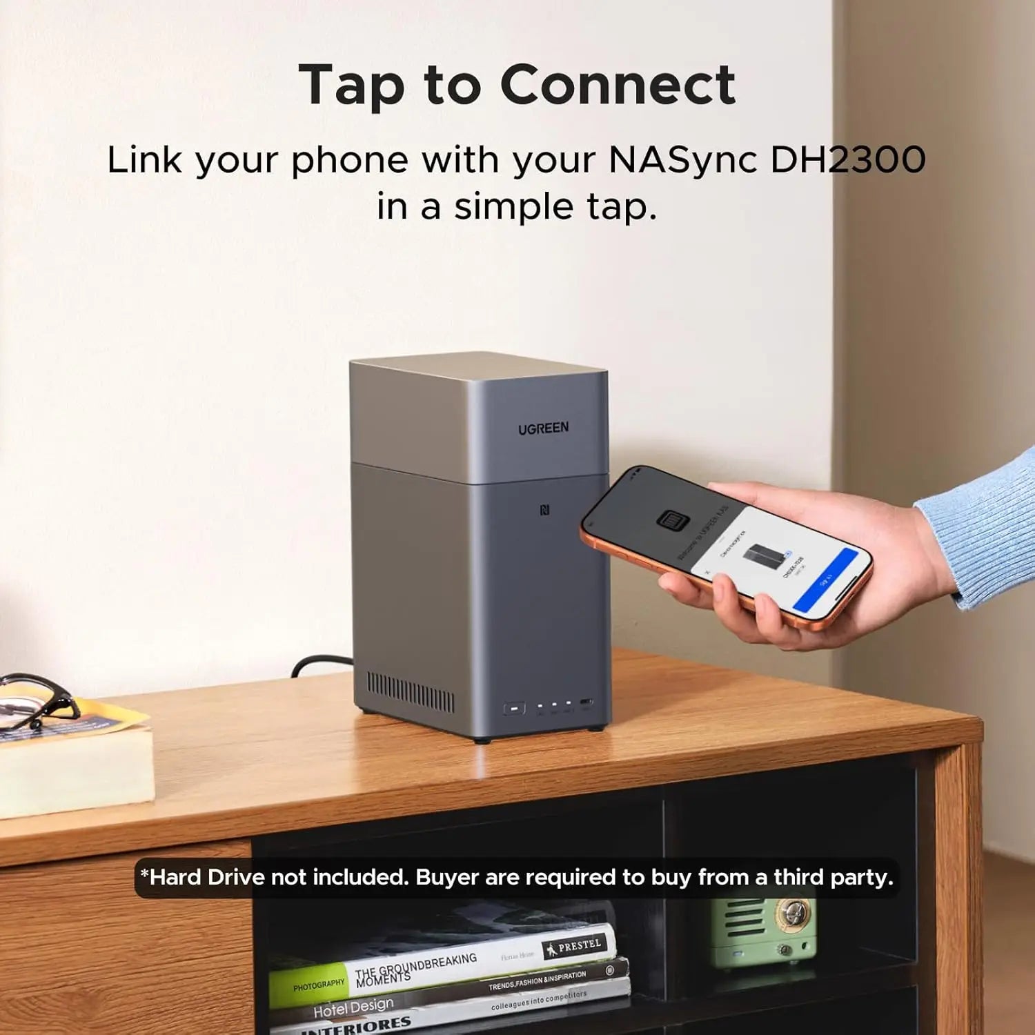 UGREEN NAS DH2300 2-Bay Desktop NASync Support Capacity 60TB (Diskless) Remote Access AI Photo Album Beginner Friendly