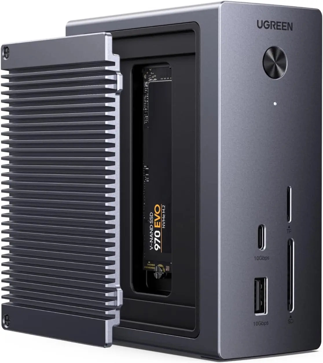 UGREEN NVMe Docking Station 10-in-1 USB-C Hub with 4K@60Hz HDMI M.2 SSD Slot 10Gbps USB-C/A Data 100W PD Charging