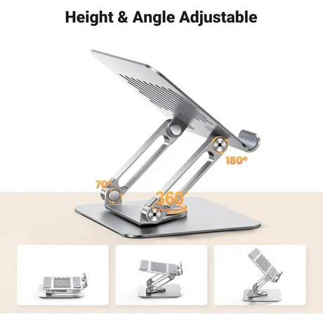 UGREEN Tablet Stand for Desk 360° Rotating Adjustable Holder Foldable Compatible with iPad Pro Air Mini Galaxy Tab