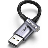 UGREEN USB to 3.5mm Audio Jack A Sound Card Adapter Support Mic TRRS Headphone DAC Chip Aux Nylon Braided Cable