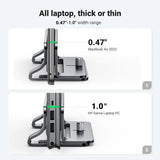 UGREEN Vertical Laptop Stand Holder for Desk Adjustable Aluminum Dock Compatible with MacBook Surface Book Chromebook