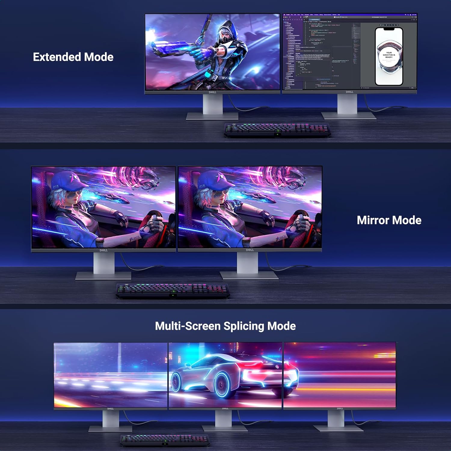 UGREEN VESA Certified DisplayPort 1.4 Cable 2M Aluminum 8K@60Hz 4K@240Hz Support 32.4Gbps HDR FreeSync G-Sync Braided