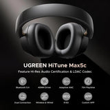 UGREEN Wireless Headphones Hybrid Active Noise Cancelling Over Ear Bluetooth 5.4 ANC Earphone with Hi-Res&Spatial