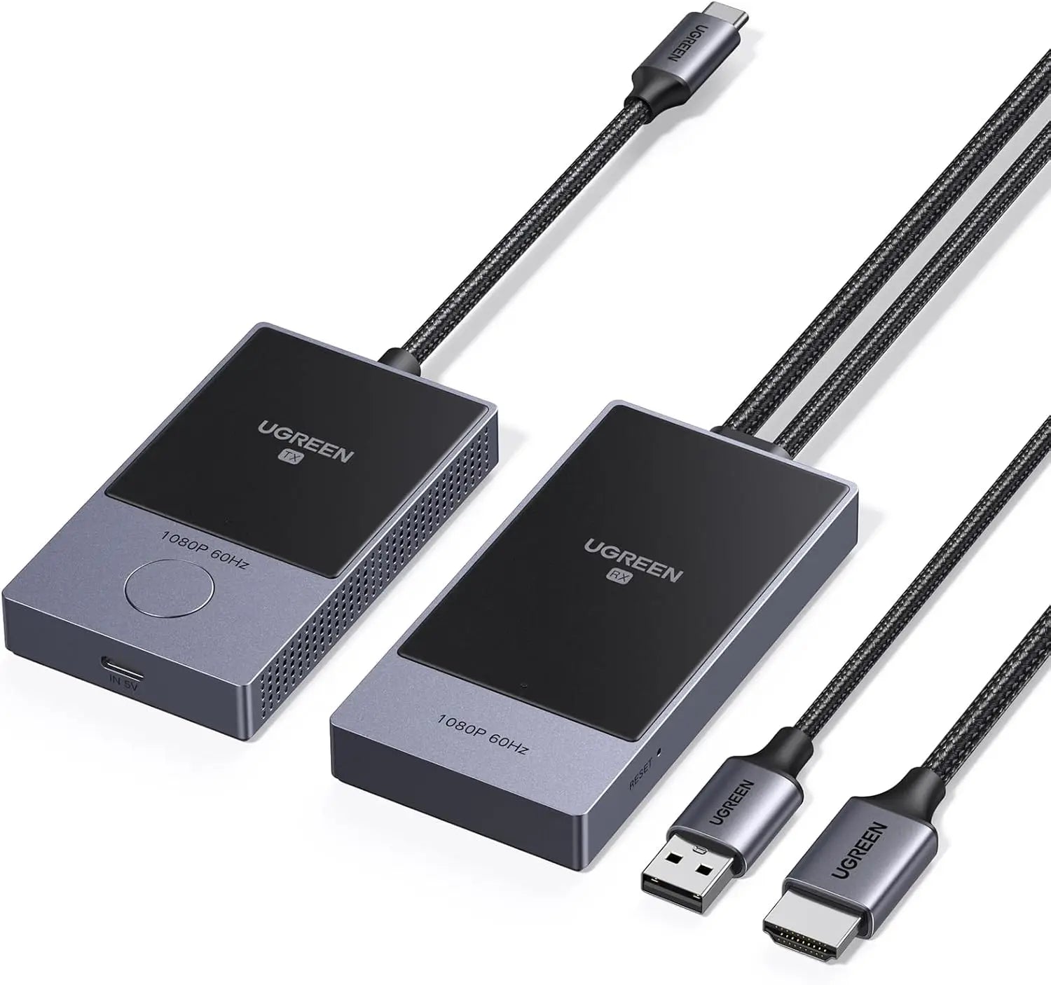 UGREEN Wireless Transmitter and Receiver Type-C to HDMI 1080P@60Hz 5G Wi-Fi Transmission for Video Audio Output